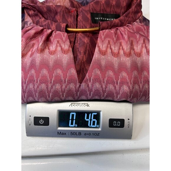 Investments Womens Large Multicolor Ombré Blouse With Keyhole Neckline & Metal D - Picture 8 of 8